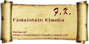 Finkelstein Klaudia névjegykártya